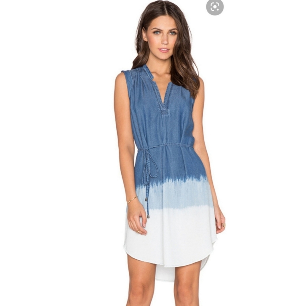 Splendid Front Tie Dress Denim